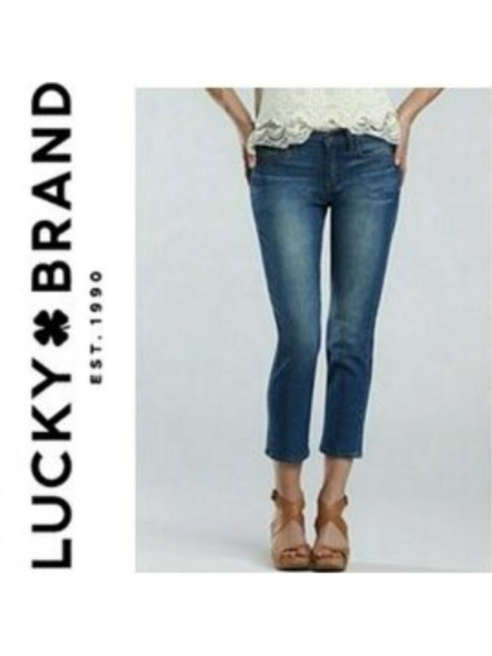 Lucky Brand Lola Ankle Crop Denim Blue Jeans 💙